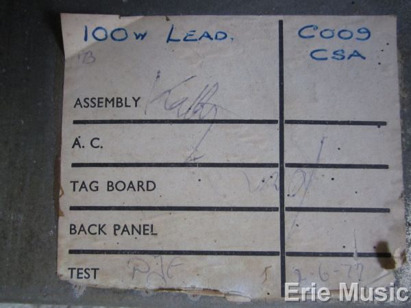 Marshall JMP Super Lead 100 Mk 2 from 1977 - SOLD! - Image 10