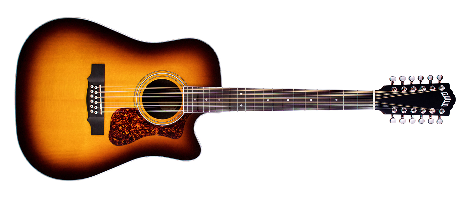 Guild F-2612CE Deluxe Antique Sunburst 12 String Acoustic/Electric Guitar - Image 5