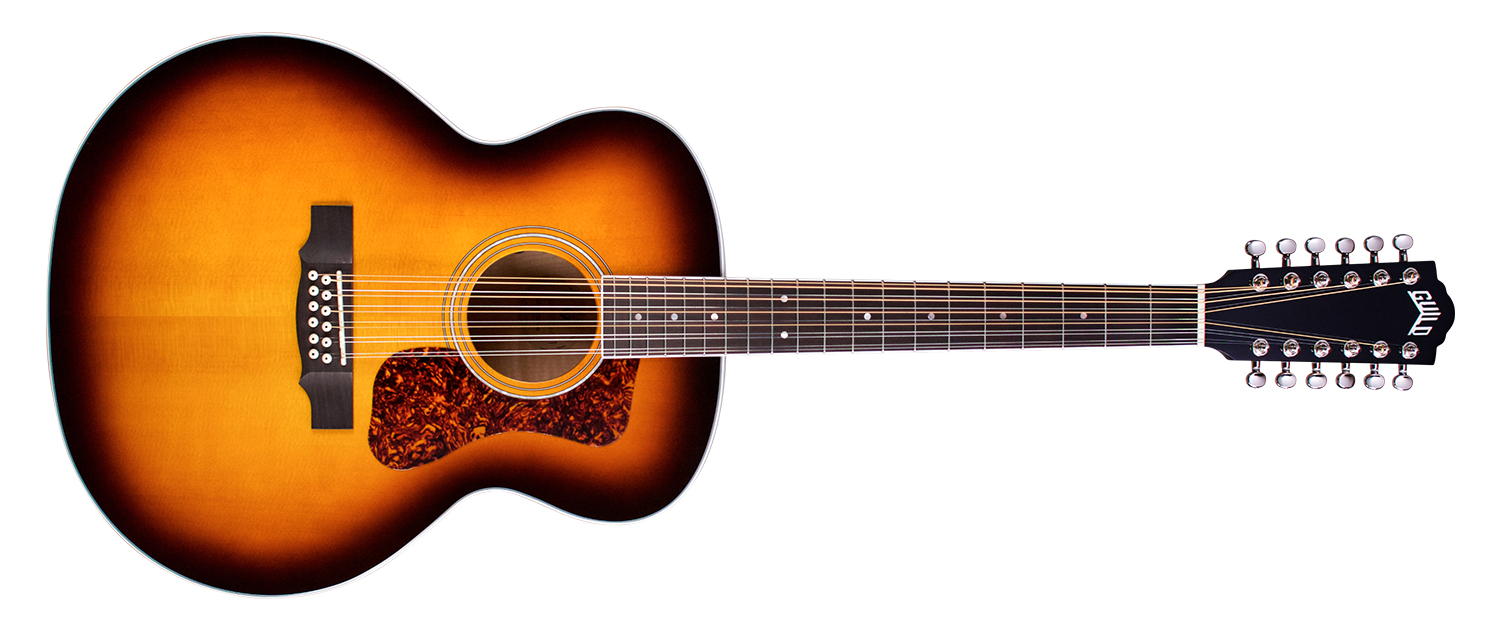 Guild F-2512E Deluxe Antique Sunburst 12 String Acoustic/Electric Guitar - Image 5
