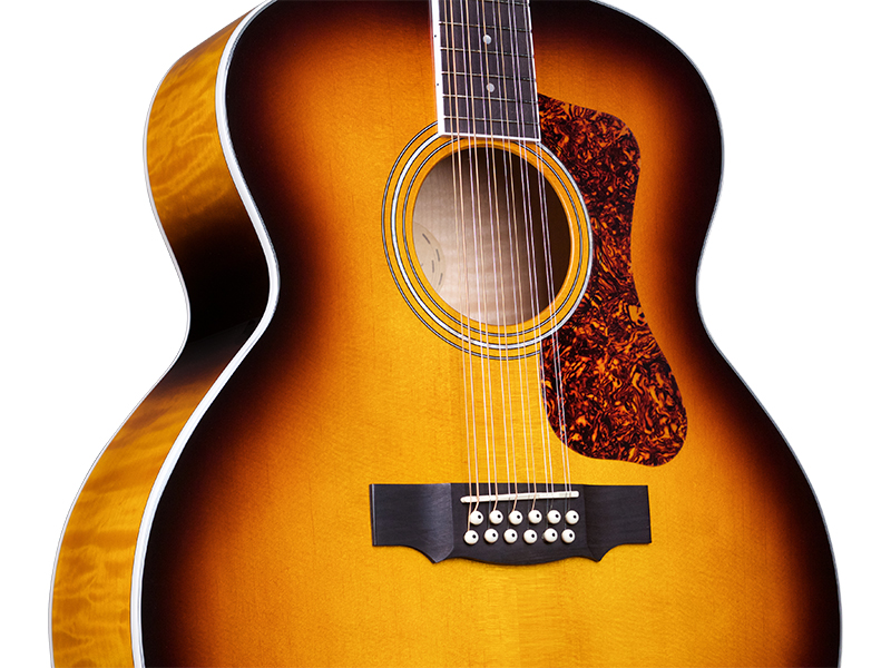 Guild F-2512E Deluxe Antique Sunburst 12 String Acoustic/Electric Guitar - Image 2