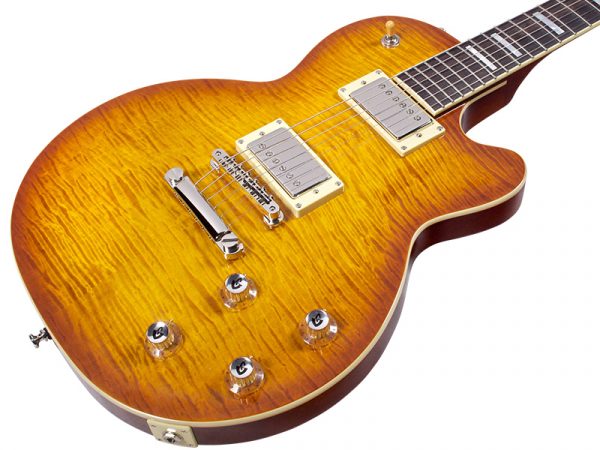 Guild Bluesbird Flame Top Iced Tea Burst Electric Guitar - Image 6