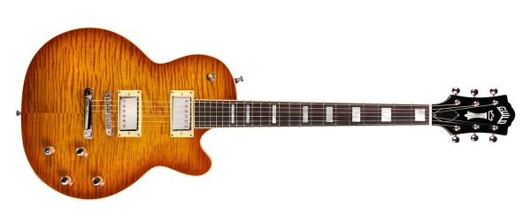 Guild Bluesbird Flame Top Iced Tea Burst Electric Guitar - Image 3