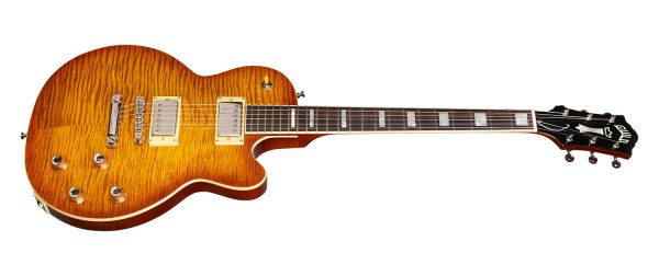 Guild Bluesbird Flame Top Iced Tea Burst Electric Guitar - Image 4