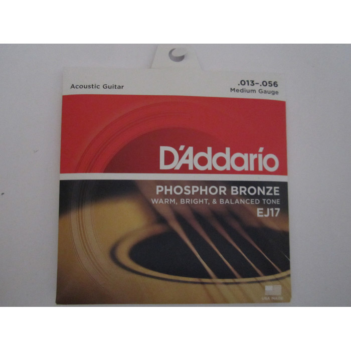D'Addario EJ17 Phosphor Bronze Acoustic Guitar Strings -.013-.056 Medium