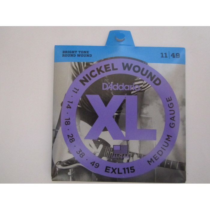 D'Addario EXL115 Nickel Wound Electric Guitar Strings -.011-.049 Medium