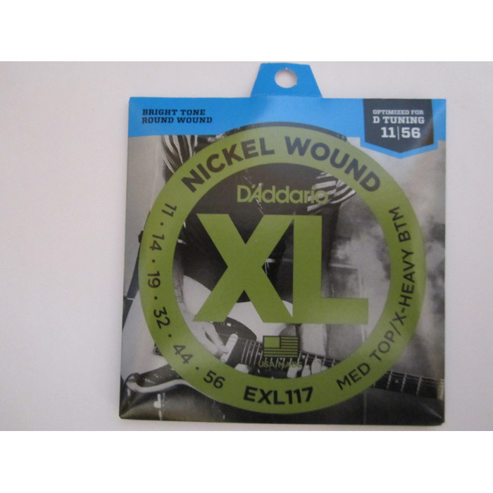D'Addario EXL117 Nickel Wound Electric Guitar Strings -.011-.052 Med Top/X-Heavy Btm