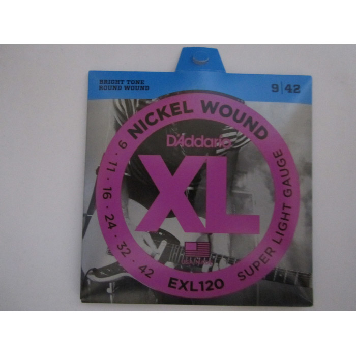 D'Addario EXL120 Nickel Wound Electric Guitar Strings -.009-.042 Super Light