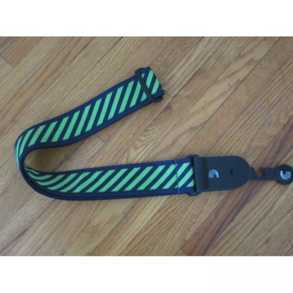 D'Addario Guitar Strap Polyproylene with Stripe Jaquard - Green - 50mm 50SJP00