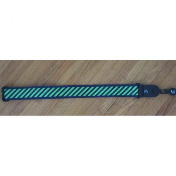D'Addario Guitar Strap Polyproylene with Stripe Jaquard - Green - 50mm 50SJP00 - Image 3