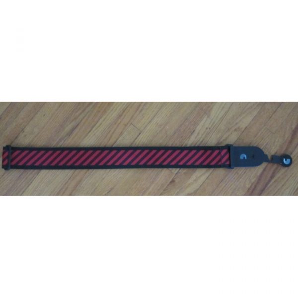 D'Addario Guitar Strap Polyproylene with Stripe Jaquard - Red - 50mm 50SJP03 - Image 3