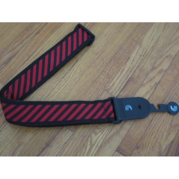 D'Addario Guitar Strap Polyproylene with Stripe Jaquard - Red - 50mm 50SJP03