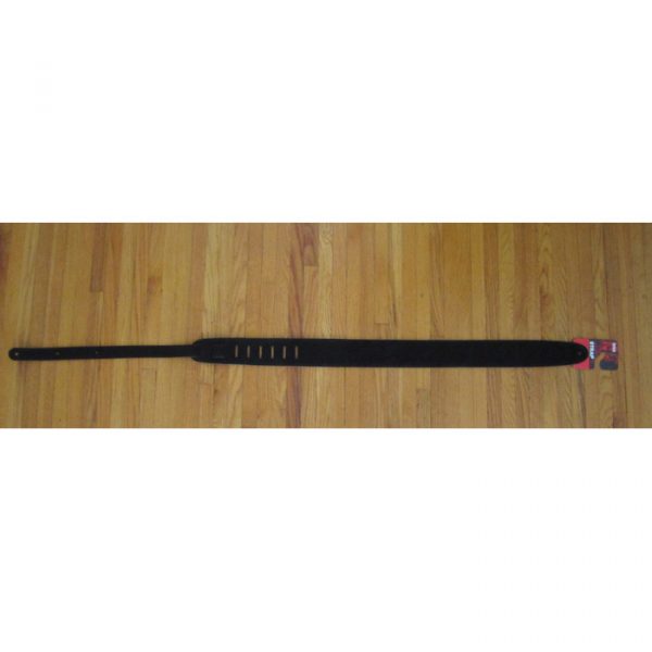 D'Addario Guitar Strap Leather Suede - 2.5" Black 25SS00 - Image 2