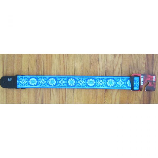 D'Addario Guitar Strap Peace Love Blue & White- 50mm 50PCLV04 - Image 3