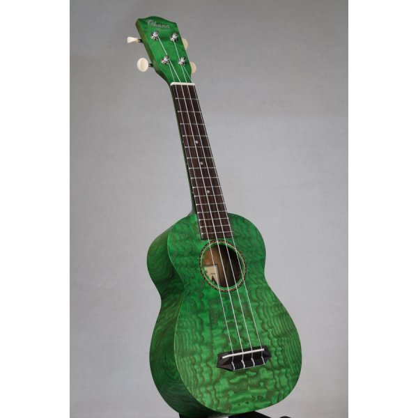 Ohana SK-15W Colored Soprano Ukulele SK-15GN Green