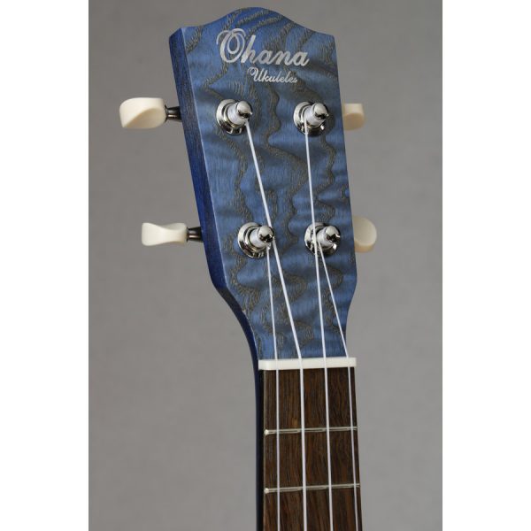 Ohana SK-15W Colored Soprano Ukulele SK-15WBL Blue - Image 4