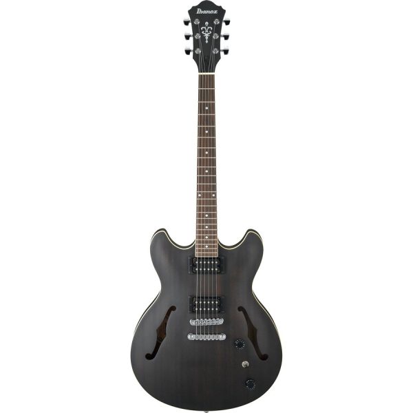 Ibanez AS53-TKF Hollow Body Electric Guitar - Transparent Black Flat