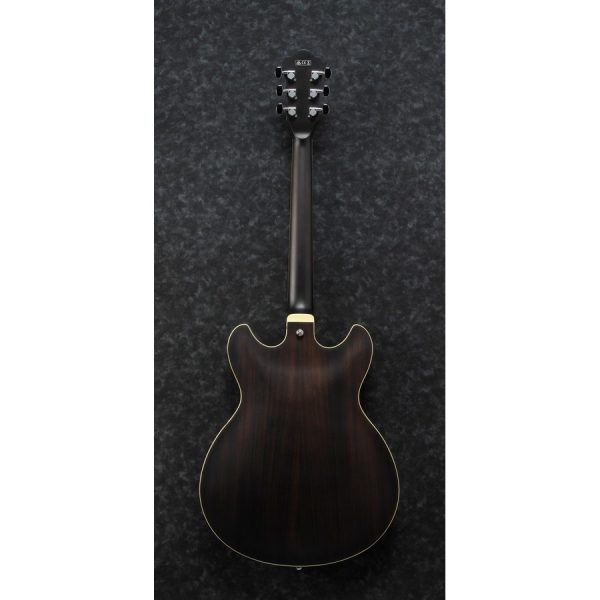 Ibanez AS53-TKF Hollow Body Electric Guitar - Transparent Black Flat - Image 4