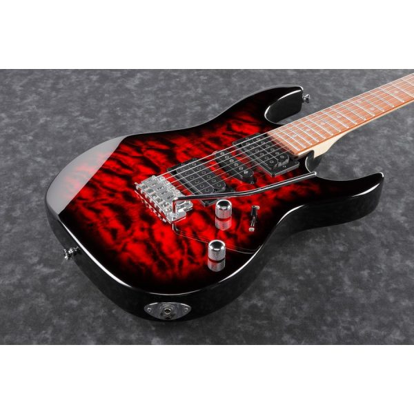 Ibanez GRX70QA-TRB Electric Guitar - Transparent Red Burst - Image 10