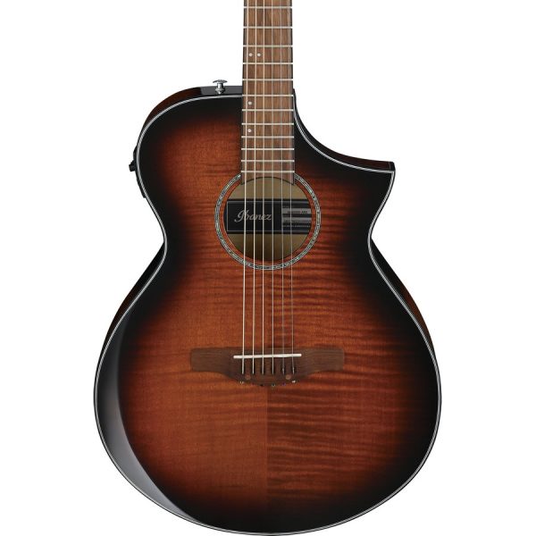 Ibanez AEWC400-AMS Acoustic Electric Guitar - Amber Sunburst High Gloss - Image 9