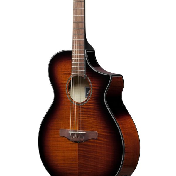 Ibanez AEWC400-AMS Acoustic Electric Guitar - Amber Sunburst High Gloss - Image 16
