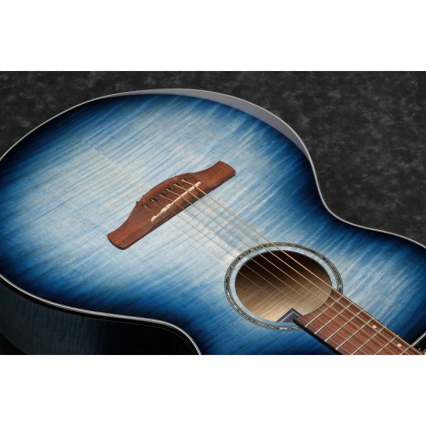 Ibanez AEWC400-IBB Acoustic Electric Guitar - Indigo Blue Burst High Gloss - Image 2
