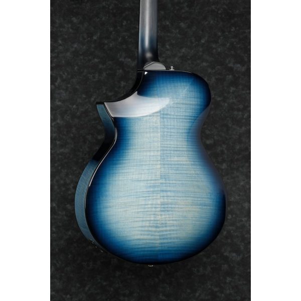 Ibanez AEWC400-IBB Acoustic Electric Guitar - Indigo Blue Burst High Gloss - Image 5