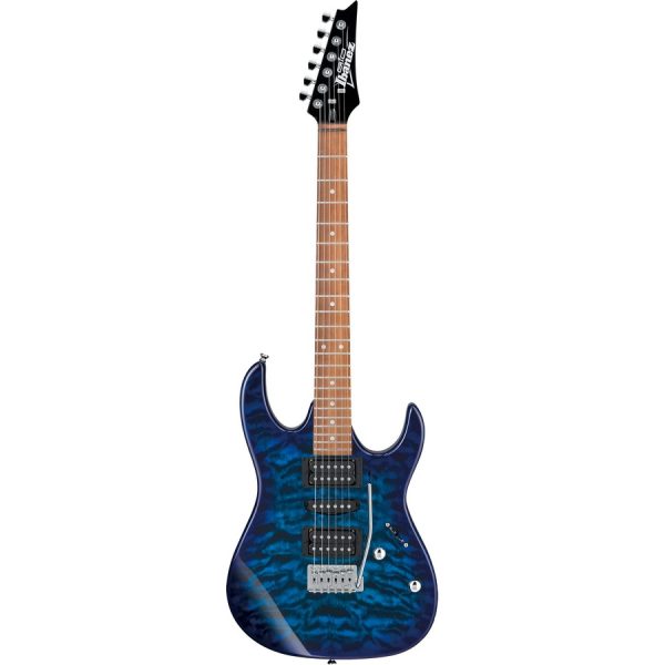 Ibanez GRX70QA-TBB Electric Guitar - Transparent Blue Burst