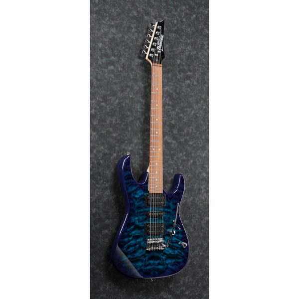 Ibanez GRX70QA-TBB Electric Guitar - Transparent Blue Burst - Image 3