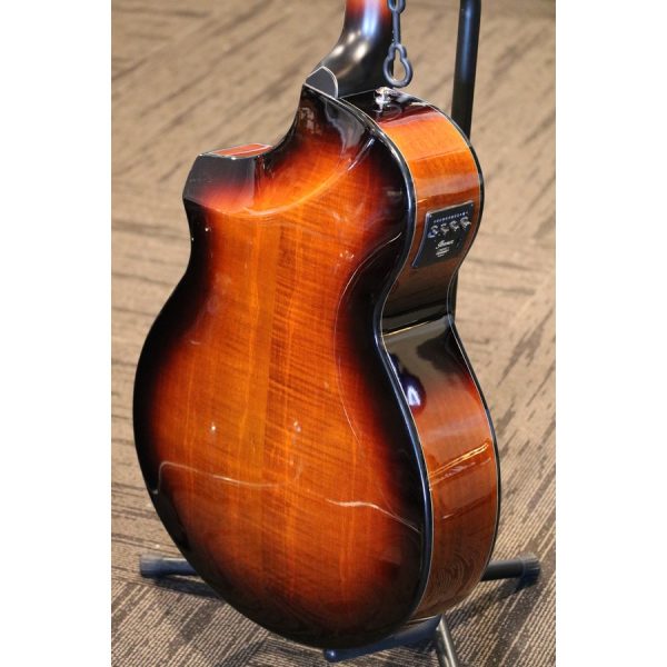 Ibanez AEWC400-AMS Acoustic Electric Guitar - Amber Sunburst High Gloss - Image 4