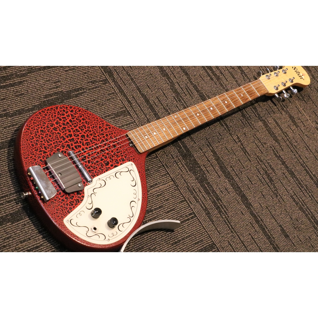 Jerry Jones Baby Sitar - Electric Sitar 2000 - Red Crackle - SOLD - Image 2