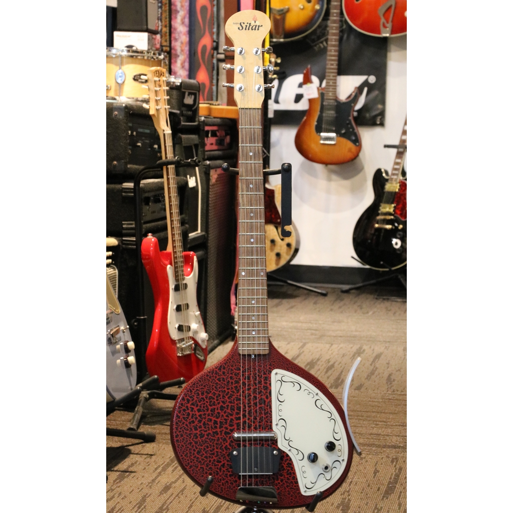 Jerry Jones Baby Sitar - Electric Sitar 2000 - Red Crackle - SOLD
